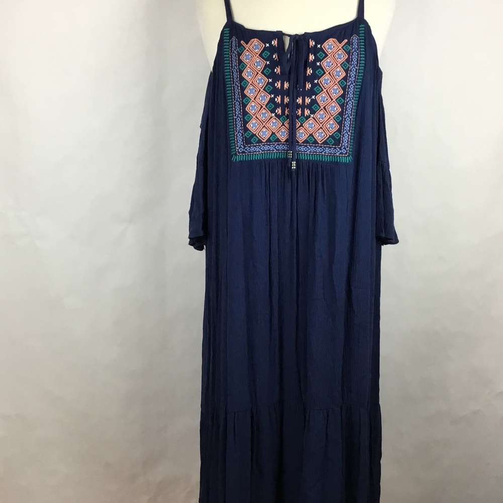 Luxology Women Dress Cold Shoulder Embroider Sz 24